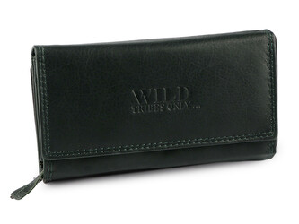 Dámská kožená peněženka 9,5x17 cm - 1 ks - 9 zelená temná