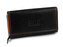 Dámská kožená peněženka 9,5x17 cm - 1 ks - 3 černá oranžová
