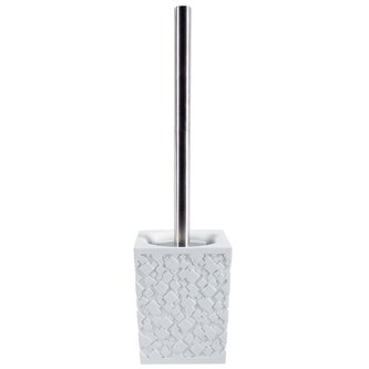 Spirella WC štětka AGDA, s polyresinovou nádobou, bílá