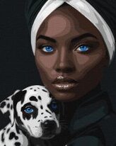 Malowanie po numerach - Niebieskie spojrzenie