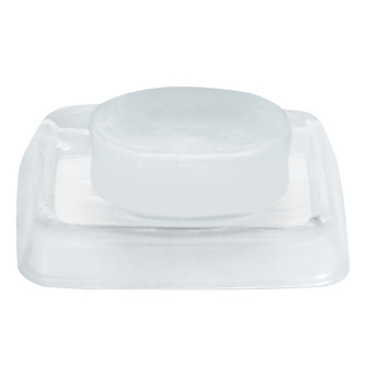 Spirella mýdlenka LEVEL, bílá, sklo