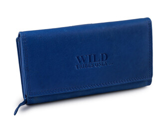 Dámská kožená peněženka 9,5x17 cm - 1 ks - 2 modrá královská