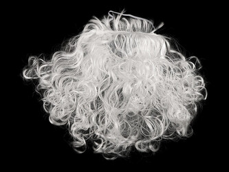 Mikulášské vousy - 1 ks - bílá