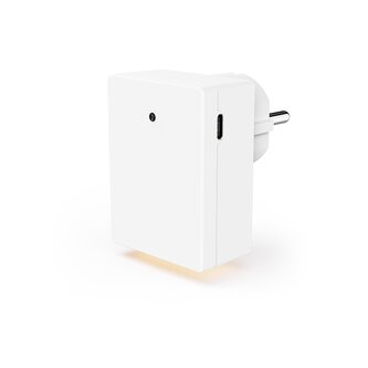 Hama noční/orientační LED světlo, do zásuvky, 1x USB-A, 1x USB-C, soumrakový senzor