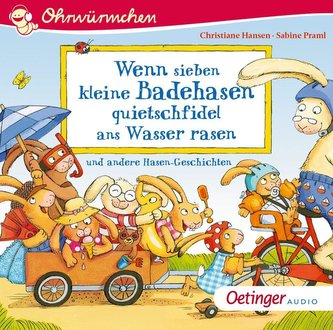 Wenn sieben kleine Badehasen quietschfidel ans Wasser rasen