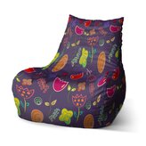 Sedací vak Bean Nakreslené květiny: 100 x 90 x 45 cm