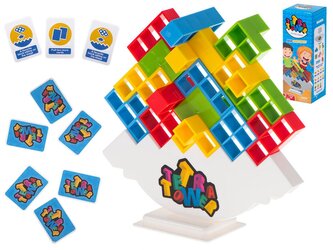 Montessori logická balanční hra Tetra Tower ve stylu Tetris