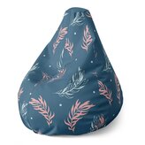 Sedací vak Pear Barevná peříčka : 140 x 100 x 25 cm