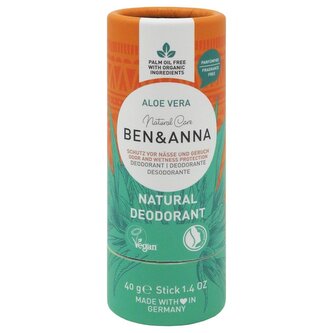 Ben & Anna Tuhý deodorant bez parfemace (40 g) - Aloe Vera - pro citlivou pokožku