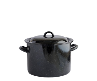 Hrnec s poklicí smalt černý 24cm 7,5L
