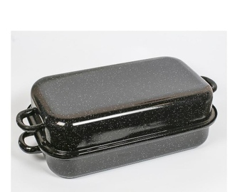 Pekáč 2ks smalt černý 30cm 2,8L