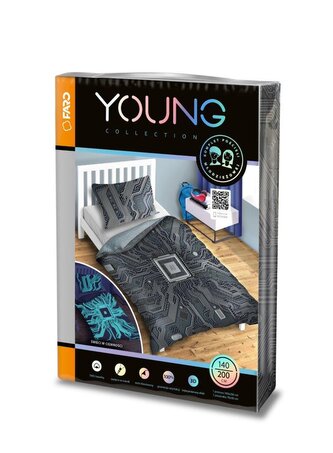 POŚCIEL KPL. MŁODZIEŻOWA 033 AI FLUO 140X200+70X80 BAW.MŁ.