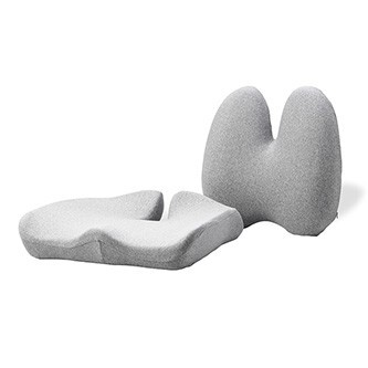 Powerton ERGO CUSHY Set bederní opěrky a podsedáku, šedý