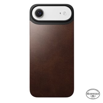 Nomad Magnetic Leather Back, rustic brown (Horween), Magsafe - iPhone 17 Air