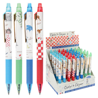 Pero gelové /gumovací M&G iErase Chéri & Chignon 0,7 mm - modrá náplň