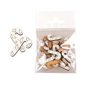 Laska drewniana biała 24szt