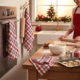 Utěrka bavlněná, Skandinávská kostička,  komplet 3 ks