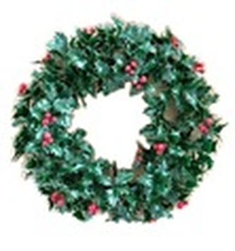 Wianek 30 cm świąteczny z ozdobami