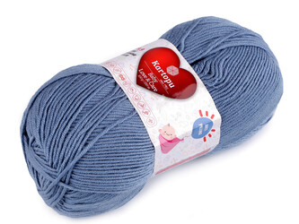 Pletací příze Baby Love a Care 100 g - 1 ks - 24 (644) modrá jeans