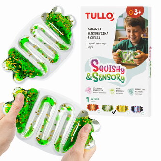 TULLO 707 Zabawka sensoryczna z cieczą squishy zielony