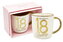 Kubek elite 18-tka biało złoty, różowy kartonik