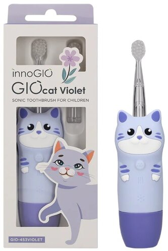 INNOGIO GIO-453VIOLET Soniczna szczoteczka dla dzieci GIOcat fioletowa