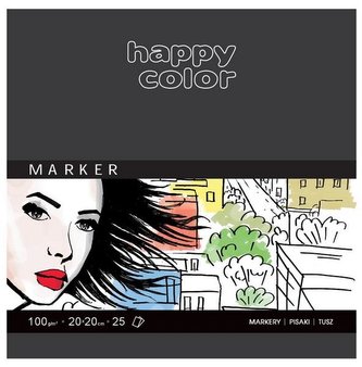 Blok do markerów ART 20x20 cm 25K 100g Happy Color