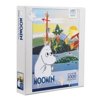 Puzzle 1000 Artystyczne Muminki Na Moście