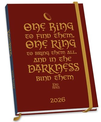 Diář 2026 The Lord Of The Rings|Pán prstenů: Jeden prsten (A5 15 x 21,5 x 1,5 cm)