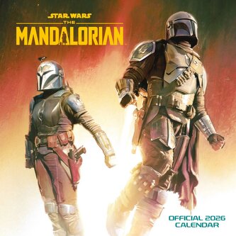 Oficiální nástěnný kalendář 2026 Star Wars|Hvězdné války: TV seriál The Mandalorian s plakátem (SQ 30,5 x 30,5|61 cm)