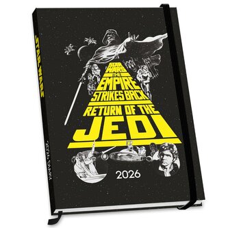 Diář 2026 Star Wars|Hvězdné války: Classic (A5 15 x 21,5 x 1,5 cm)