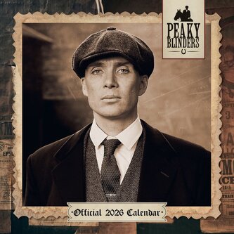 Oficiální nástěnný kalendář 2026 Gangy z Birminghamu|Peaky Blinders s plakátem (SQ 30,5 x 30,5|61 cm)
