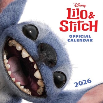 Oficiální nástěnný kalendář Disney 2026: Lilo & Stitch s plakátem (SQ 30,5 x 30,5|61 cm)