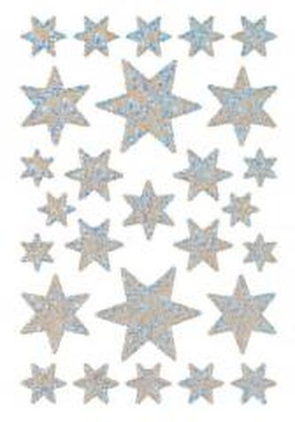 Naklejki gwiazdki srebrne