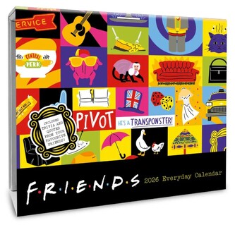 Oficiální stolní trhací kalendář 2026: Přátelé - Friends (15 x 13 x 4 cm)