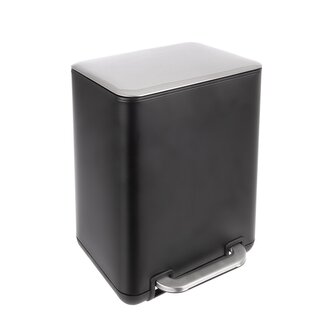 Koš odp. nerez/UH s pedálem Exclusive BLACK 20 l