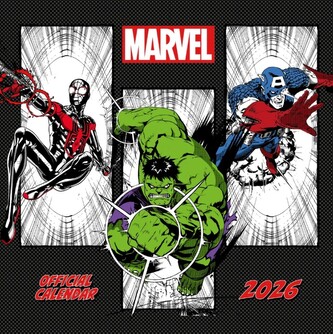 Oficiální nástěnný kalendář 2026 Marvel Studio s plakátem (SQ 30,5 x 30,5|61 cm)