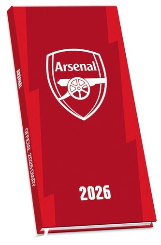 Slim diář 2026 FC Arsenal (8,3 x 16,5 x 1,5 cm)