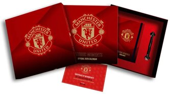 Oficiální dárkový set FC Manchester United: Kalendář - diář - propiska (31,4 x 31,4 x 4,1 cm)