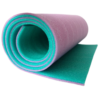 Karimatka dvouvrstvá Acra IFO 10 mm - zelená-fialová