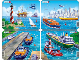 Puzzle MINI - Přístav/11 dílků (4 druhy)