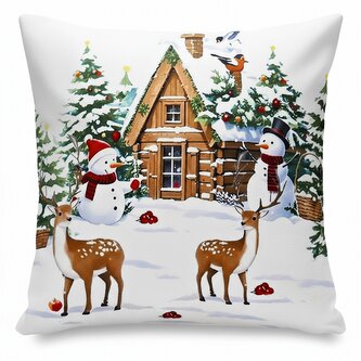 Vánoční polštář CHRISTMAS WOOD 40x40 cm Mybesthome