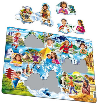 Puzzle MAXI - Děti ve světě/15 dílků