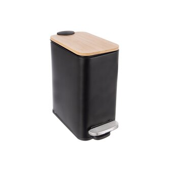 Koš odp. nerez/UH s pedálem+bam.víko BLACK 5 l