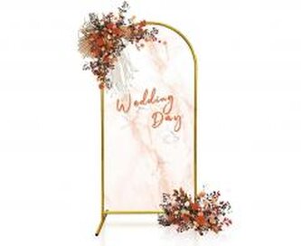 Stelaż z żelaza z łukiem, złoty, 100x200cm