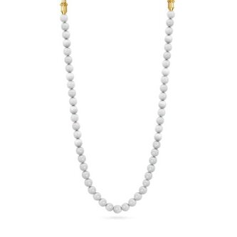 Bílý korálkový náhrdelník z pryskyřice PEJLN2103904 Police