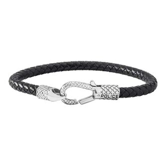 Černý kožený náramek pro muže Niland PJ26491BLB/01 Police