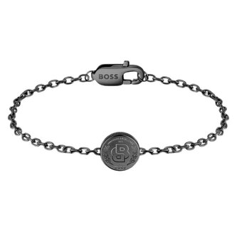 Černý ocelový náramek Double B 1580764M Hugo Boss