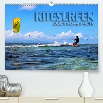 Kitesurfen - Action pur (Premium, hochwertiger DIN A2 Wandkalender 2021, Kunstdruck in Hochglanz)