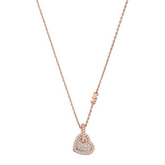 Pozlacený náhrdelník Srdce se zirkony Premium MKC1747CZ791 (řetízek, přívěsek) Michael Kors